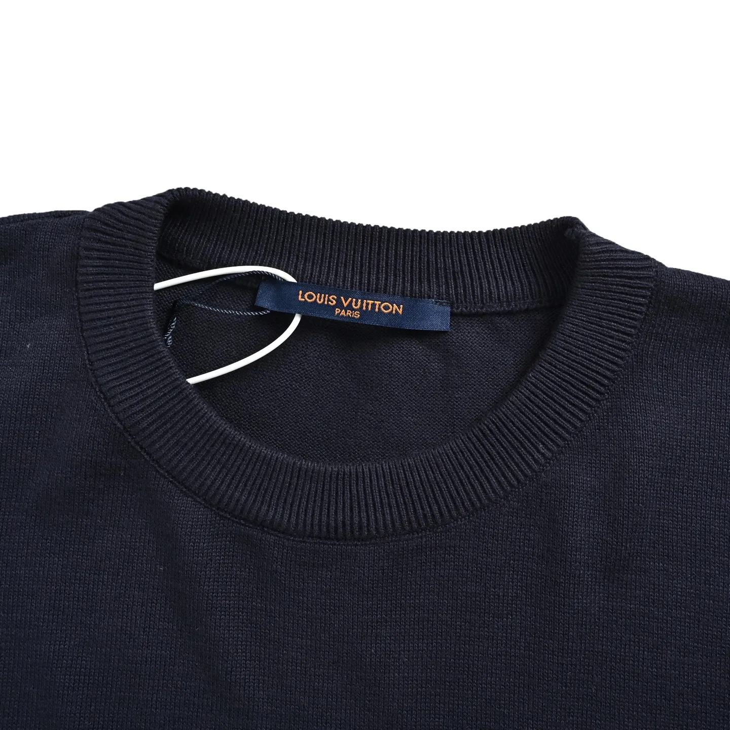 Louis Vuitton/Louis Vuitton 26ss chest silicone badge knitted short sleeves